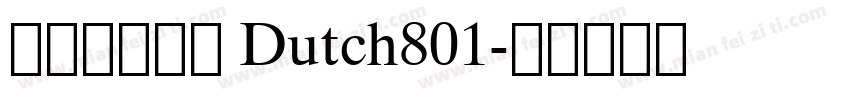 苹果丽黑字体 Dutch801字体转换